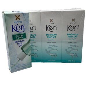 Alpha Keri Shower & Bath Moisture rich oil 16fl oz lot of three bottles
